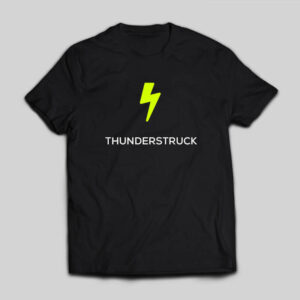 camiseta thunderstruck negra